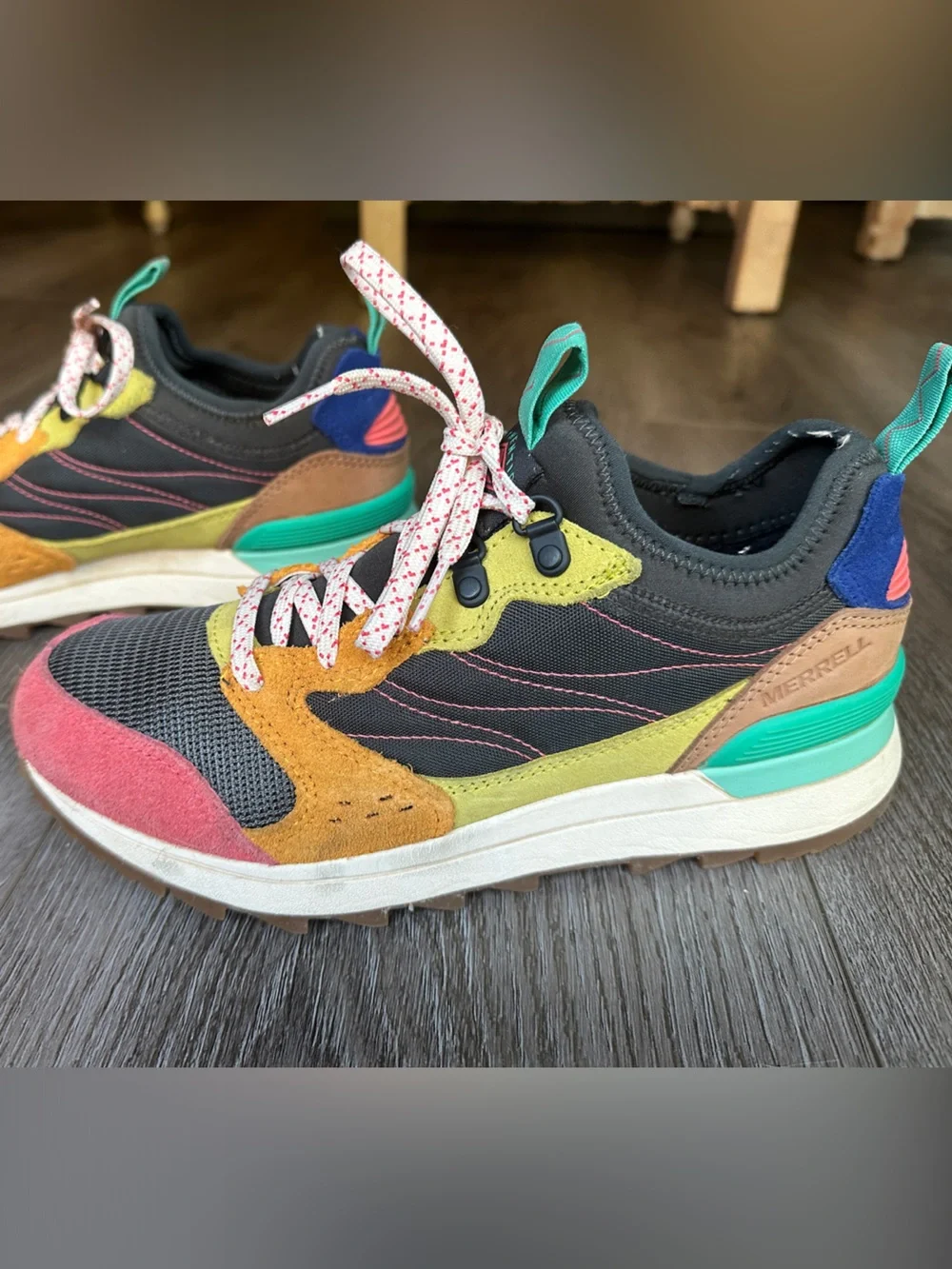 Merrell women’s Alpine 83 colorblock Multicolor Suede & Mesh Sneakers